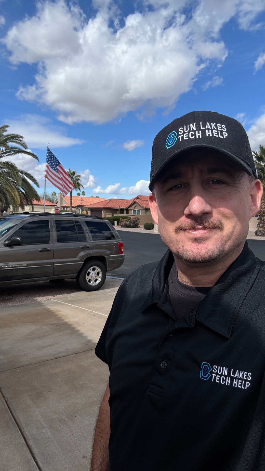 Matt, owner of Sun Lakes Tech Help, standing in a Sun Lakes neighborhood